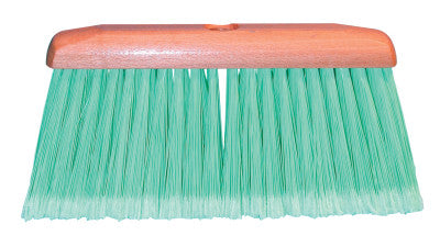 Feather-Tip Household Floor Broom, 9 1/8 in Hardwood Block, 4 in Trim L, Plastic
