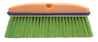 Vehicle Washing Brushes, 10 in, 2 1/2 in Trim L, Green Flagged Nylon