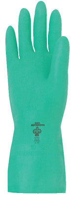 StanSolv AF-18 Gloves, Flat Cuff, Flocked Lined, Size 7, Green