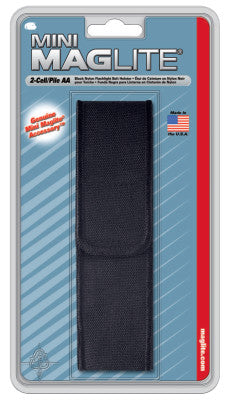 Holsters, Full Flap, For Use With 2-AA Flashlights, Black, Nylon