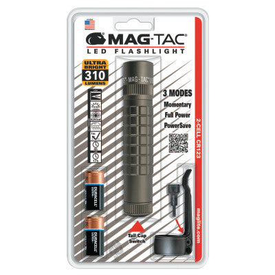 MagTac 3-Function LED Flashlights, 310 lumens, 2 CR123, Foliage Green