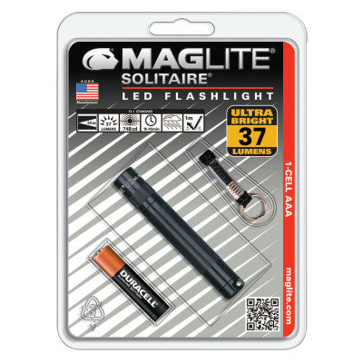 Solitaire LED AAA Flashlights, AAA, 37, Black