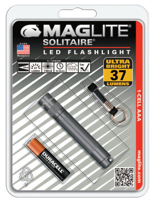 Solitaire LED AAA Flashlights, AAA, 37, Gray