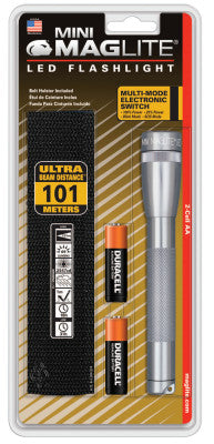 Mini Maglite LED Flashlights, 2 AA, Gray