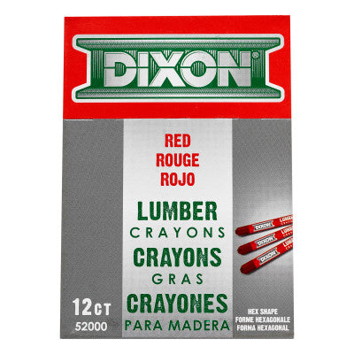 Lumber Crayons, 1/2 in X 4 1/2 in, Red