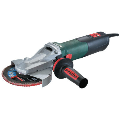 Quick Flat Head Angle Grinder, 6" Dia, 13.5 A, 9,600 rpm, Lock-on Slide