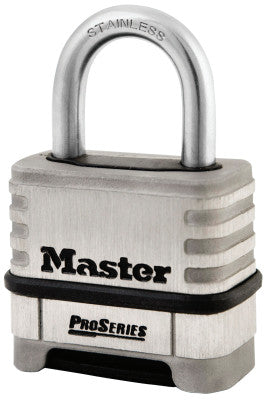 ProSeriesÃ‚Â Resettable Combination Locks,3/8"Dia,1 1/16"L X 15/16"W, Brass, Carded