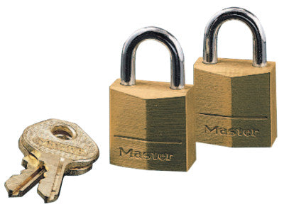 No. 120 Solid Brass Padlocks, 5/32 in Diam., 7/16 in L X 1/4 in W