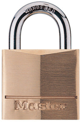 No. 130 Solid Brass Padlocks, 3/16 in Diam., 5/8 in L X 9/16 in W