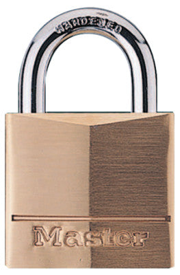 No. 160 Solid Brass Padlocks, 11/32 in Diam., 1 1/8 in L X 1 1/4 in W