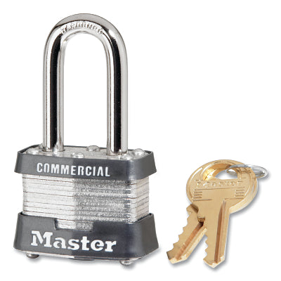 4 PIN TUMBLER PADLOCK KEYED ALIKE W/1-1/2" SH