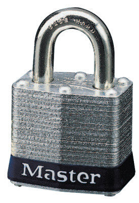 No. 3 Laminated Steel Pin Tumbler Padlocks, 9/32 in Diam., 3/4 in L X 5/8 in W