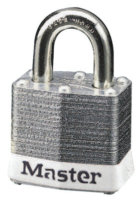 Steel Body Safety Padlocks, 9/32 in Diam., 3/4 in L X 5/8 in W, White