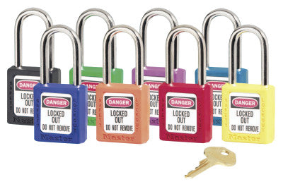 No. 410 & 411 Lightweight Xenoy Safety Lockout Padlocks, Purple, Keyed Diff.