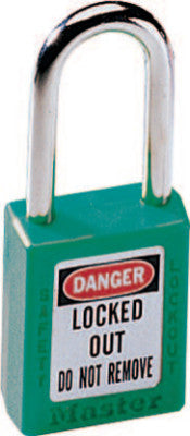 No. 410 & 411 Lightweight Xenoy Safety Lockout Padlocks, Green