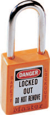 No. 410 & 411 Lightweight Xenoy Safety Lockout Padlocks, Orange