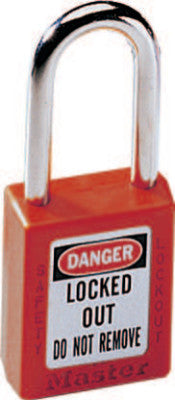 No. 410 & 411 Lightweight Xenoy Safety Lockout Padlocks, Red, Keyed Diff.