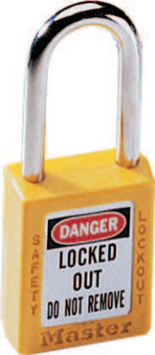 No. 410 & 411 Lightweight Xenoy Safety Lockout Padlocks, Yellow