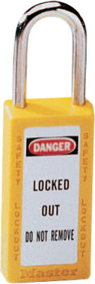 No. 410 & 411 Lightweight Xenoy Safety Lockout Padlocks, Yellow, Keyed Diff.