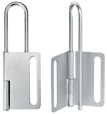 Safety Series Lockout Hasps, 2 3/8 in W x 6 5/8 in L, 1 in Jaw dia.