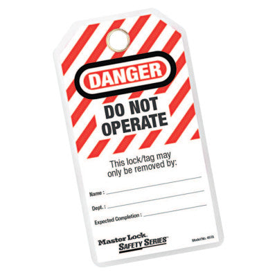 Safety Series "Do Not Operate" I.D. Tags, 3 1/8 in W x 5 3/4 in H