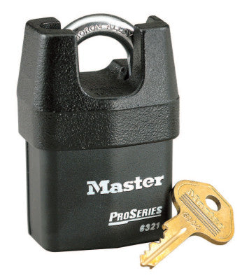 Pro Series High Security Padlocks-Solid Iron Shroud, 5/16" Dia, 3/4" L X 7/8" W