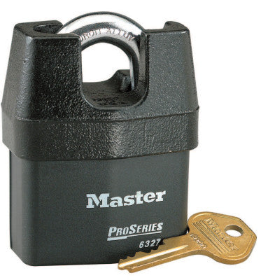 Pro Series High Security Padlocks-Solid Iron Shroud, 7/16" Dia, 3/4" L X 7/8" W