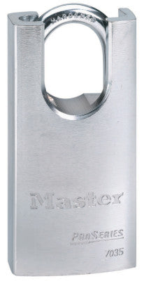 Pro Series High Security Padlocks-Solid Steel, 1/4"Dia, 1 1/16" X 25/32", Shroud