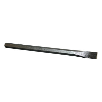 Extra Long Cold Chisels, 12 in Long, 1/2 in Cut, Black Oxide, 12 per box