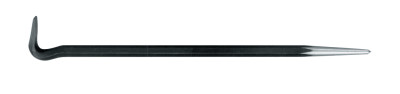 Rolling Head Pry Bars, 3/8" Hex, Right Angle Chisel; Straight Tapered Tip, 9"