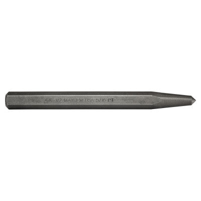 Center Punches, 6 in, 5/16 in tip, Alloy Steel