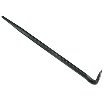 Rolling Head Pry Bars, 1/2" Hex, Right Angle Chisel; Straight Tapered Tip, 16"