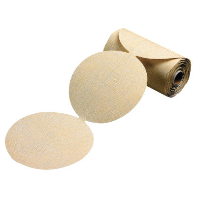 Gold Aluminum Oxide Dri-Lube Paper Discs, 6 in Dia., P400 Grit