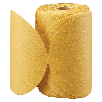 Gold Aluminum Oxide Dri-Lube Paper Discs, Seeded Gel, 5 in Dia., P100 Grit
