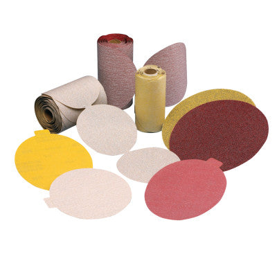Premier Red Aluminum Oxide Dri-Lube Paper Discs, 3 1/2 in Dia., P80 Grit
