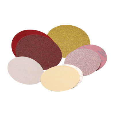 Red Zirconia Resin Paper Discs, Alum. Oxide, 8 in Dia., 80 Grit, Vacuum Stick On