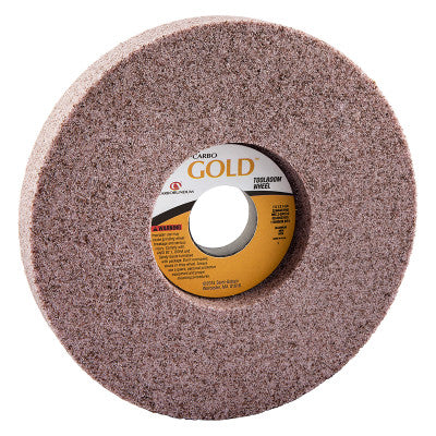 Gold Toolroom Wheels, Type 5, 7 in Dia., 1 in Thick, 32 Grit, R Grade