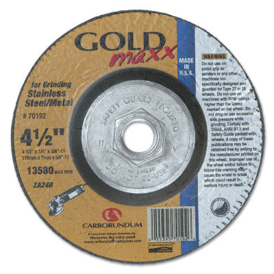 Grinding Wheel, 5 in Dia, 1/8 in Thick, 24 Grit Zirconia/Alum. Oxide