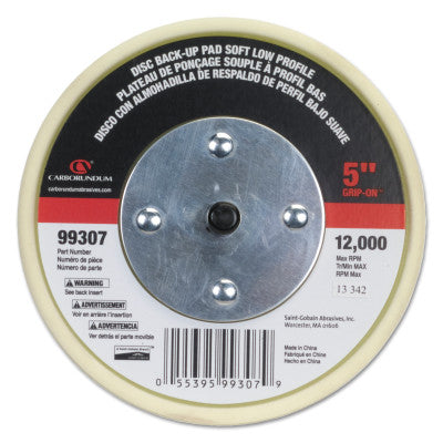 LOW PROFILE - SOFT 5" GRIP-ON BACK-UP PAD 12000
