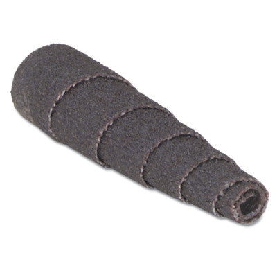 Aluminum Oxide Spiral Rolls Full Tapers, 3/8 x 1 1/2 x 1/8, 80 Grit