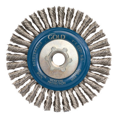 Stringer Bead Knot Wire Wheel Brushes, 4 in Dia. 4 in, Steel, 20,000 rpm