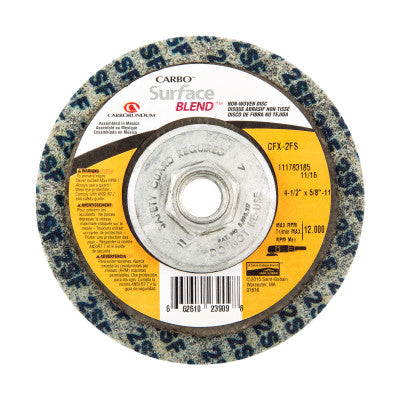 Surface Blend Non-Woven Depressed Center Wheels, 4 1/2 x 5/8 in, Fine