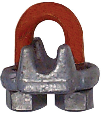 Forged Wire Rope Clips, 1 1/8 in, Galvanized Zinc