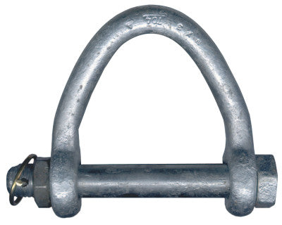 Web Sling Shackles, 1 1/8 in Bail Size, 12 Tons, Secured Pin Shackle