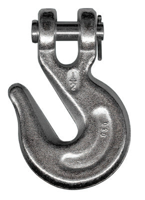 Big Orange Grade 43 Clevis Grab Hooks, 5/16 in, 3,900 lb, Galvanized Zinc, 30/PK