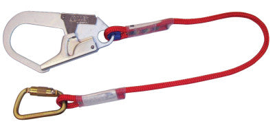 Positioning and Restraint Lanyard, 6 ft, Twist-Lock Carabiner, Locking Rebar