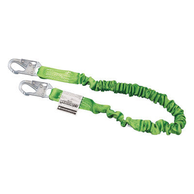 Manyard II Shock-Absorbing Lanyards, 310 lb Capacity, Locking Snap Hooks, 1 Leg