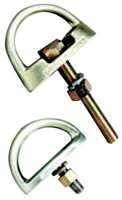 Bolt Anchorage Connectors, D-Bolt Anchor, 3/4 in Thick, 1/2 in Dia Bolt