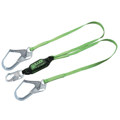 HP Lanyards with SofStop Shock Absorber, 6 ft, Locking Rebar Hooks, 2 Legs