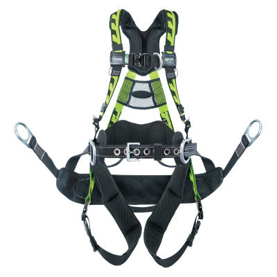 AirCore Tower Climb Harness w/ Bosun Chair, Front & Side D-Rings, 2XL/3XL Green